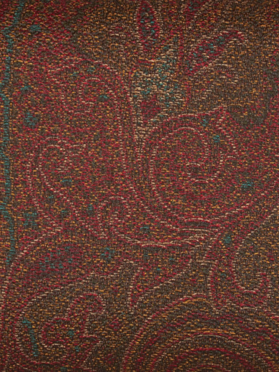 Etro Graphic Print Cotton Blend Cardholder In Braun