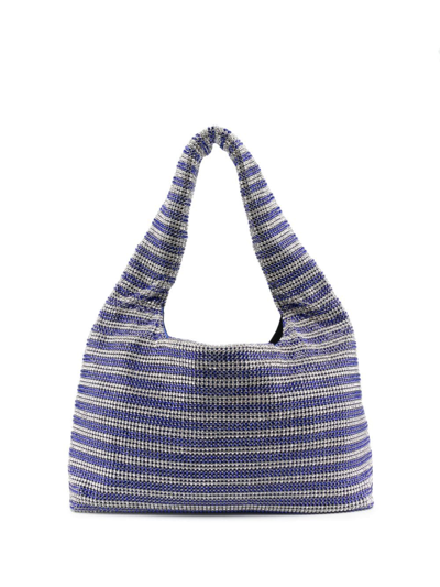 Shop Kara Crystal-embellished Tote Bag In Blau