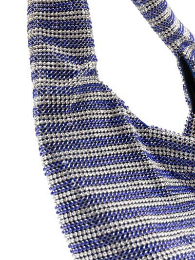 Kara Crystal-embellished Tote Bag In Blau