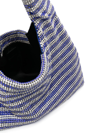 Kara Crystal-embellished Tote Bag In Blau
