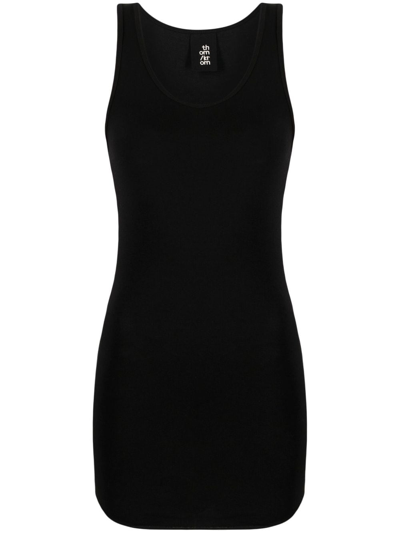 Shop Thom Krom Round-neck Sleeveless Tank Top In Schwarz