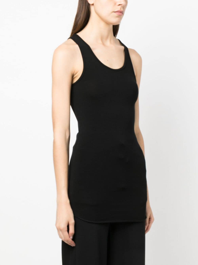 Thom Krom Round-neck Sleeveless Tank Top In Schwarz