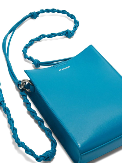 Shop Jil Sander Tangle Logo-print Shoulder Bag In Blau