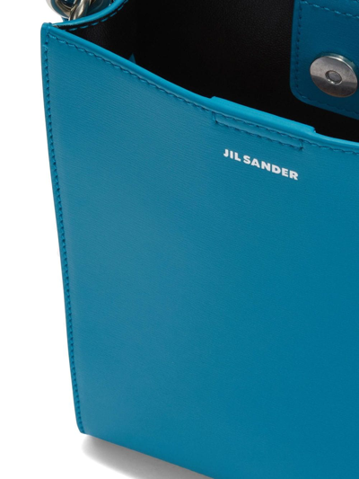 Shop Jil Sander Tangle Logo-print Shoulder Bag In Blau