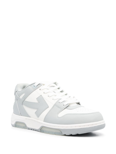 Off-White Out Of Office Grey / Red / White Low Top Sneakers - Sneak in Peace