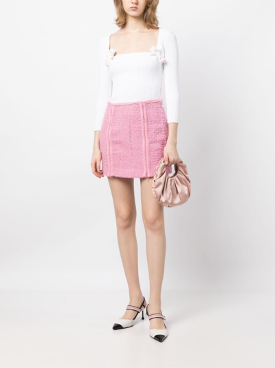 Bernadette Marge Ribbed-knit Top In Weiss