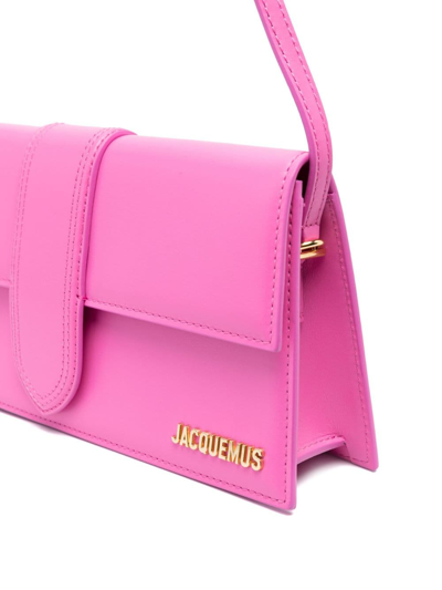 Shop Jacquemus Le Bambino Long Shoulder Bag In Rosa