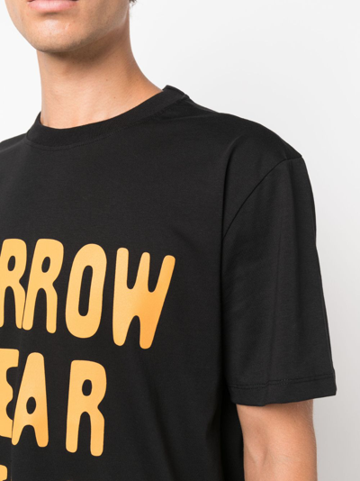 Shop Barrow Graphic-print Cotton T-shirt In Schwarz