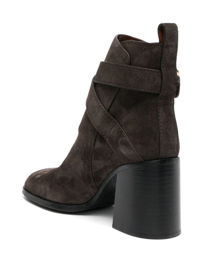 Shop See By Chloé Lyna 85mm Suede Boot In Braun