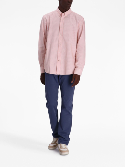Hugo Boss Slim-fit Regular-rise Jeans In Structured Denim In Blau