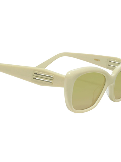 Shop Gentle Monster Amber Cat-eye Frame Sunglasses In Gelb