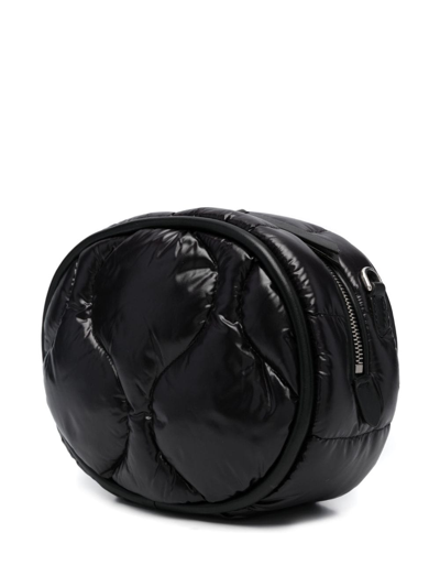 Moncler Black Delilah Quilted Shoulder Bag In Schwarz