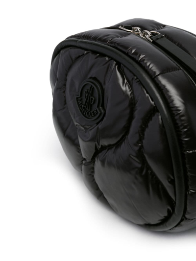 Moncler Black Delilah Quilted Shoulder Bag In Schwarz