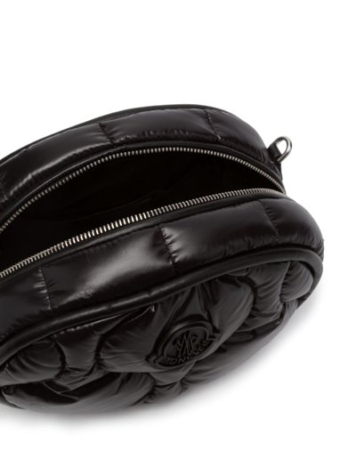 Moncler Black Delilah Quilted Shoulder Bag In Schwarz