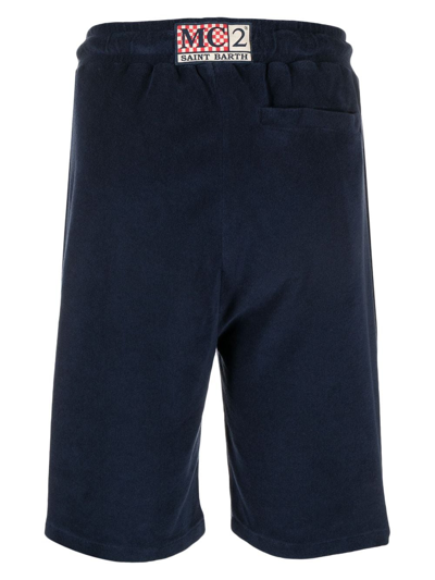 Shop Mc2 Saint Barth Logo-patch Bermuda Shorts In Blue