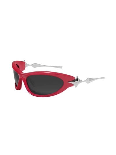 Shop Gentle Monster Yyy Goggle-style Frame Sunglasses In Rot