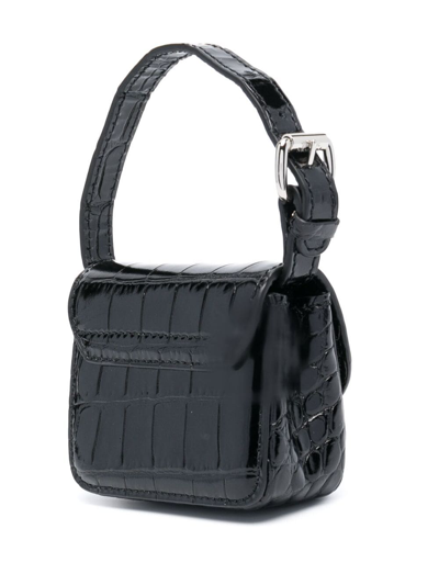 Shop Vivienne Westwood Orb-plaque Leather Mini Bag In 黑色