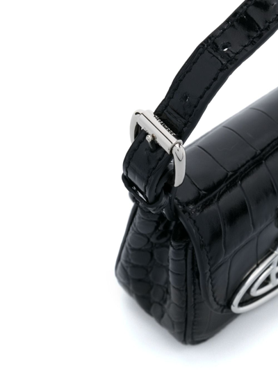 Vivienne Westwood Orb-plaque Leather Mini Bag In 黑色