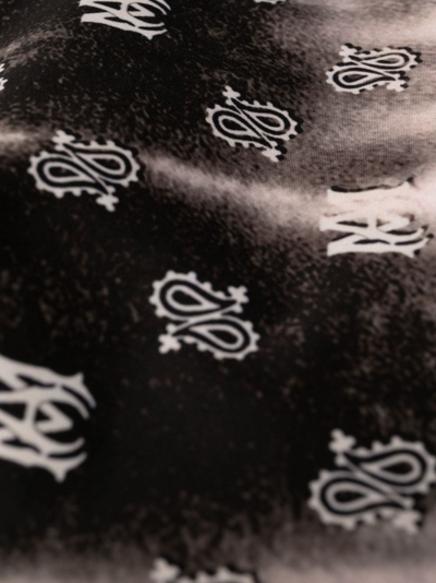 Shop Amiri Logo-print Drawstring Shorts In 黑色