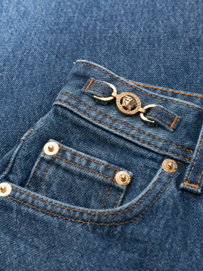 Shop Versace Medusa '95 Straight-leg Jeans In 蓝色