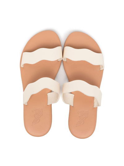 Shop Ancient Greek Sandals Kastros Flat Sandals In 白色