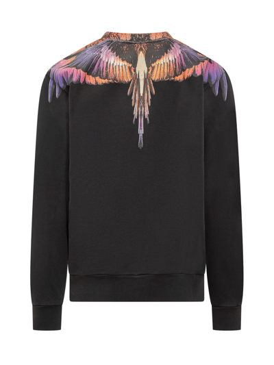 Shop Marcelo Burlon County Of Milan Icon Wings Sweatshirt In Black Pink