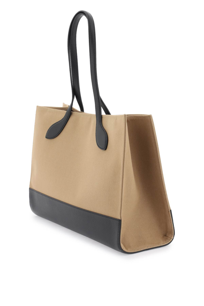 Shop Bally Keep On Tote Bag In Sand Black Oro (brown)