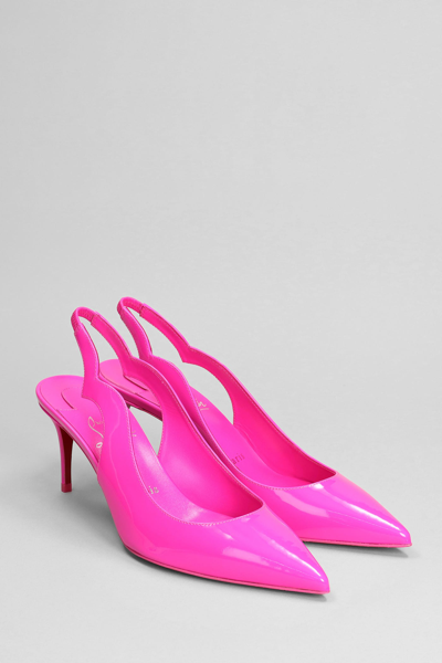 Christian Louboutin Hot Chick Sling 70 Patent Slingback Pump In Rose-pink