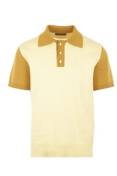 Shop Chateau Orlando Elliot Knitted Polo Shirt In Yellow