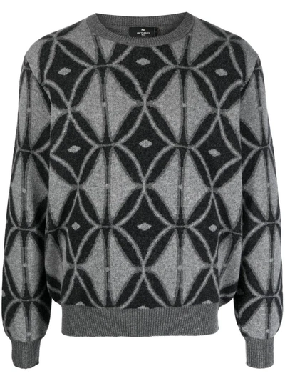 Shop Etro Virgin Wool Sweater In Grey