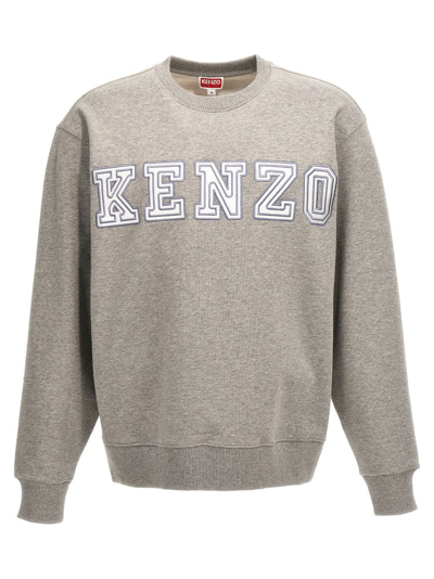 Shop Kenzo Academy Crewneck Sweatshirt In Grey