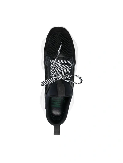 Shop Moschino Teddy Bear Run Sneakers In Black