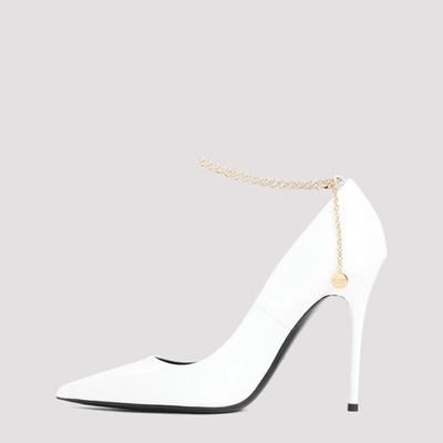 Shop Tom Ford Calf Leather Pumps Shoes In White