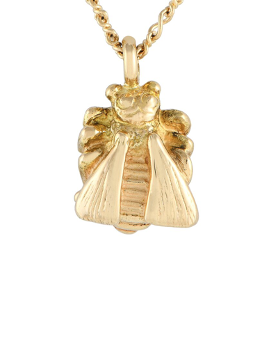 Shop Gucci 18k Diamond Bee Pendant Necklace (authentic )