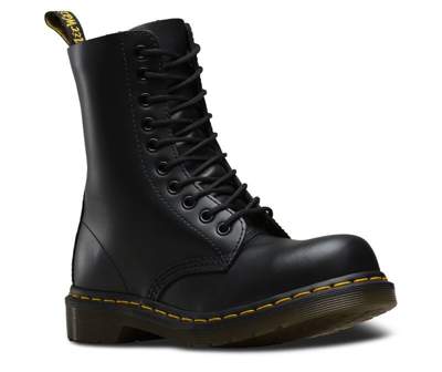 Pre-owned Dr. Martens' Dr Martens 10 Loch 1919z / 7a18z Black Stahlkappe B-fh1919z-5400 B-fh7a18zsdm