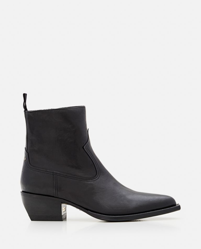 Shop Golden Goose Debbie Leather Boots In Black