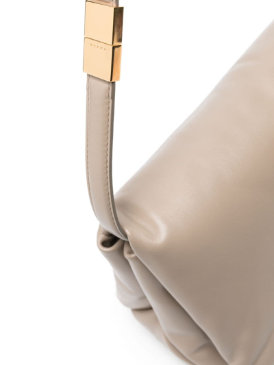 Shop Marni Medium Prisma Leather Crossbody Bag In Neutrals