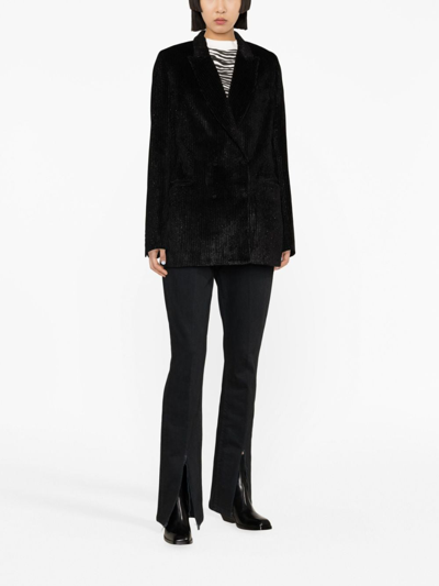 Philipp Plein Metallic Corduroy Blazer In Black
