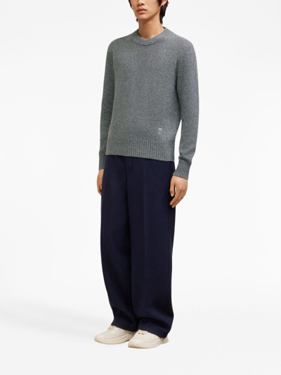 Ami Alexandre Mattiussi Cashmere-blend Crew-neck Jumper In Grey