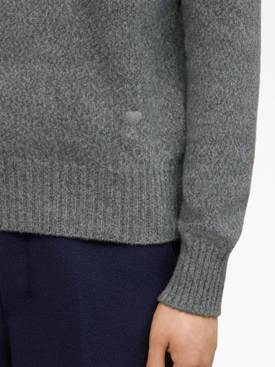 Ami Alexandre Mattiussi Cashmere-blend Crew-neck Jumper In Grey