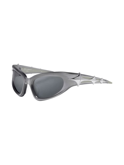 Shop Gentle Monster Paso Goggle-style Frame Sunglasses In Grey
