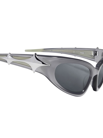 Shop Gentle Monster Paso Goggle-style Frame Sunglasses In Grey