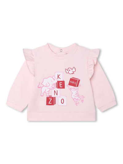 Shop Kenzo Graphic-print Tracksuit Set In Pink