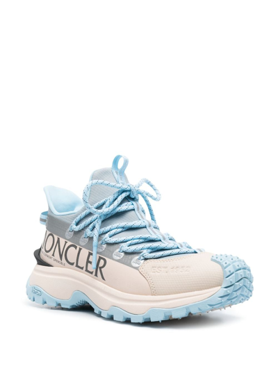 Shop Moncler Trailgrip Lite2 Logo-print Sneakers In Blue