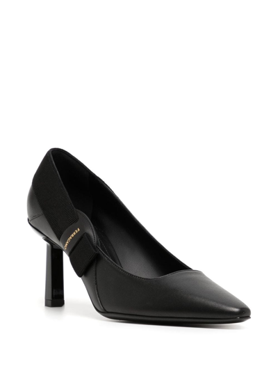 Ferragamo Vissia 70 Nappa Leather Pumps In Black