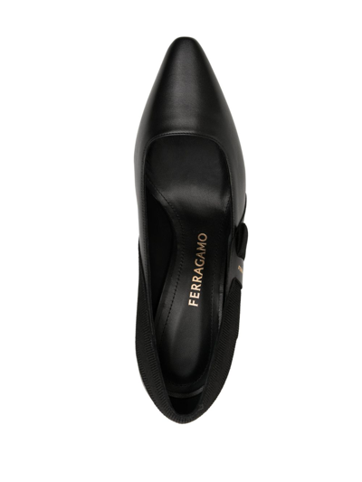 Ferragamo Vissia 70 Nappa Leather Pumps In Black
