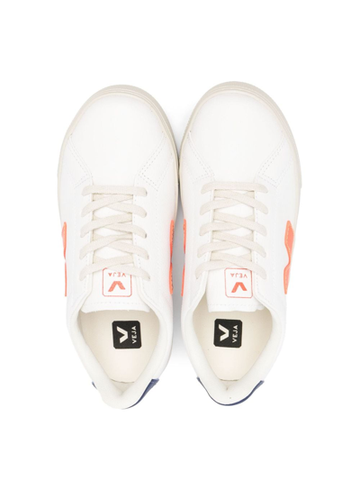 Shop Veja Esplar Two-tone Leather Sneakers In White