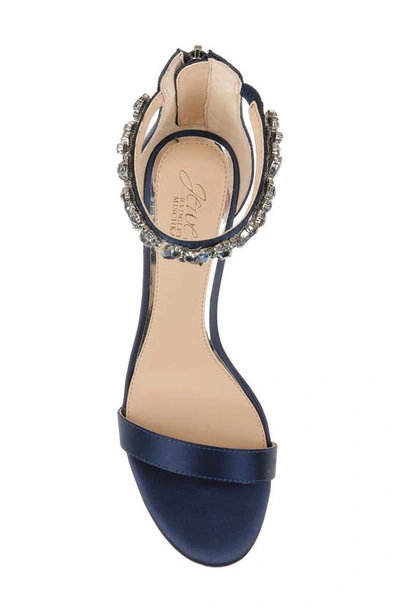 Jewel Badgley Mischka Catalina Ankle Strap Sandal In Navy