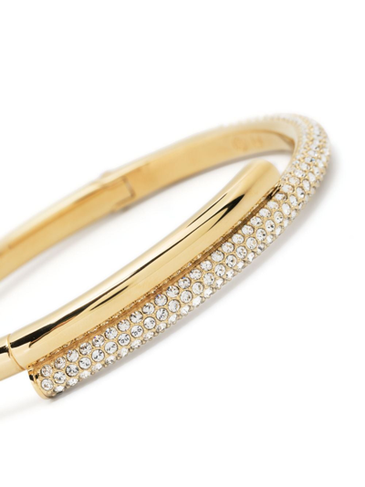 Swarovski Dextera Crystal-embellished Bangle Bracelet In Gold