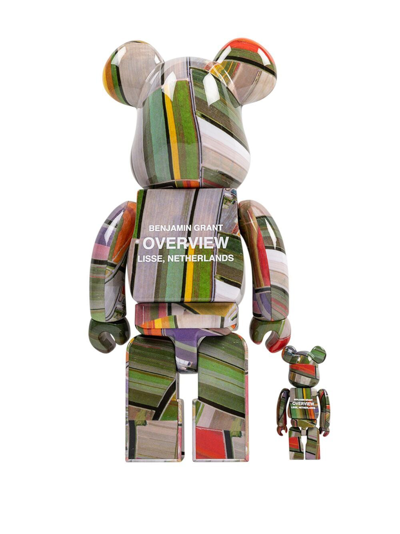 Shop Medicom Toy X Benjamin Grant Overview Lisse Be@rbrick 100% And 400% Figure Set In Green